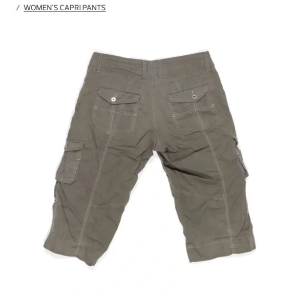 Women’s Kühl Sz 6 roll up green/grey cargo bermuda shorts - Picture 2 of 10